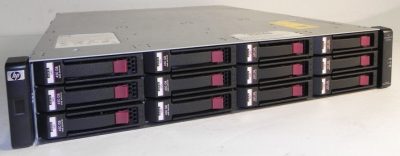 HP MSA2000 Dual I/O 3.5 inch 12 Drive Enclosure (w/ two .6m SAS cables)