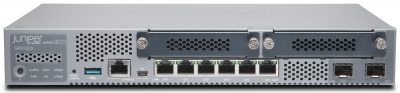 Juniper SRX320 (Hardware Only, require SRX320-JSB or SRX320-JSE to complete the System) with 8GE (w 2x SFP), 4G RAM, 8G Flash, 2x MPIM slots and 6x GE POE+ ports. Includes external power supply and cable. RMK not included