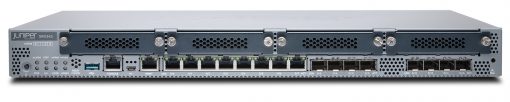 SRX345 Juniper SRX345 (Hardware Only, require SRX345-JSB or SRX340-JSE to complete the System) with 16GE (w 8x SFP), 4G RAM, 8G Flash and 4x MPIM slots. Includes internal power supply, cable and RM