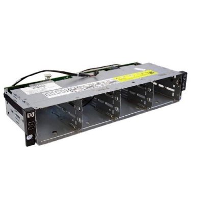 HP 12-bay LFF drive cage assembly - Includes USB FPB,  PB FPB, backplane, and cables
