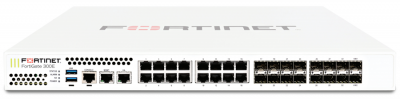 FortiGate w/ 18 x GE RJ45 ports (including 1 x MGMT port, 1 X HA port, 16 x switch ports), 16 x GE SFP slots, SPU NP6 and CP9 hardware accelerated