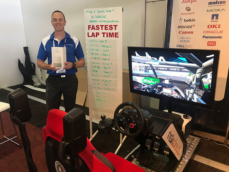 Touchpoint Technology at MilCIS 2018 - V8 Supercars simulator winner