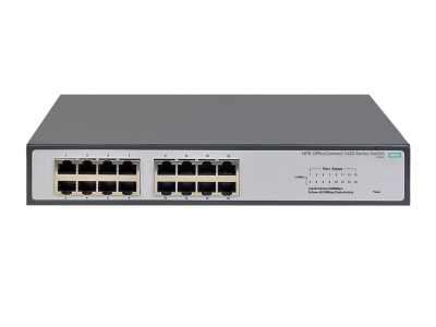HPE 1420 16G Switch, 16 x GIG Ports, Non-PoE, Unmanaged, Limited Lifetime Warranty