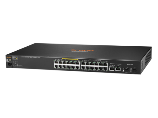Aruba 2530 24 PoE+ Switch, Layer 2, 24 x 10/100 + 2 x SFP Ports, Managed, Limited Lifetime Warranty