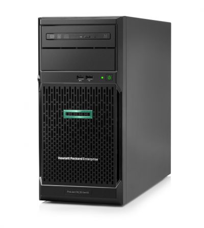 HPE ML30 Gen10 E-2124(1/1), 8GB(1/4), SATA-LFF-3.5-NHP(0/4), S100i, No CD, Tower, 1-year Warranty