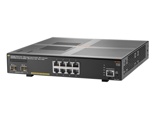 Aruba 2930F 8G PoE+ 2SFP+ Switch, 8 x GIG PoE+ Ports, 2 x SFP+ Ports, Lite Layer 3, Limited Lifetime Warranty