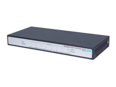 HPE 1420 8G PoE+ (64W) Switch, 8 x GIG PoE Ports, Fanless, Unmanaged, Limited Lifetime Warranty