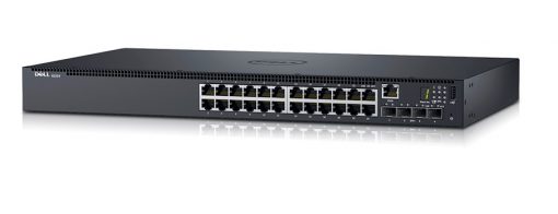 210-AEVX Dell EMC Networking Switch N1524, Layer 2, 24 x 1GbE, 2 x 10GbE SFP+ Fixed Port