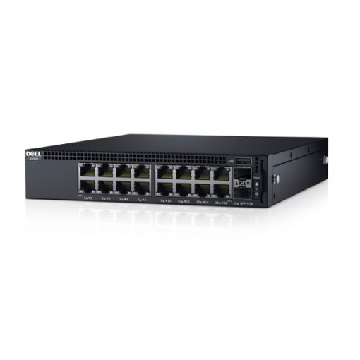 Dell Networking X1018 Smart Web Managed Switch, 16 x 1GBE and 2 x 1GBE SFP Ports