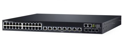 Dell EMC Switch N3132PX-ON, Layer 3, 24 x 1Gb PoE+ 8 x 2.5/5GbE, 4 x 10GbE SFP+, Fixed Ports IO to PSU Airflow, 1 x 1100W