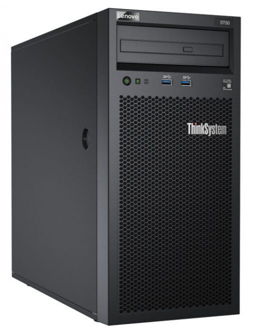Lenovo ThinkSystem ST50, 1 x Intel Xeon E-2104G 4+2C 65W 3.2GHz, 1 x 8GB, 250W, 1-Year Warranty