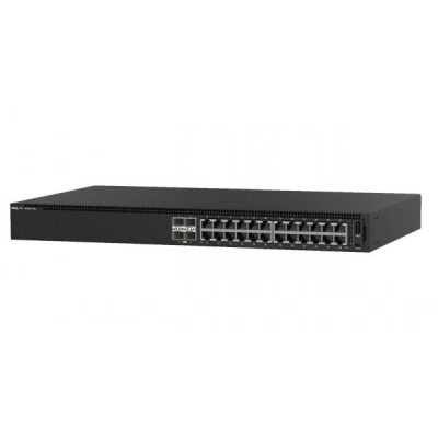 Dell EMC Switch N1124P-ON, Layer 2, 24-port RJ45 1GbE, 12-port PoE/PoE+, 4-port SFP+ 10GbE Stacking