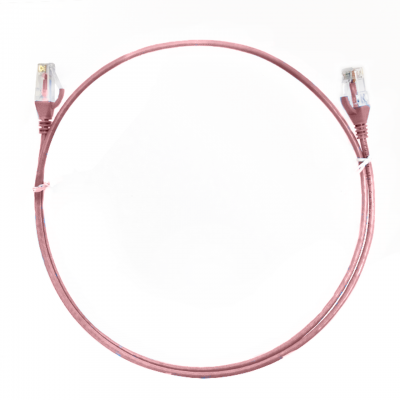 5m Cat 6 RJ45-RJ45 Ultra Thin LSZH Network Cables - Colour: Pink