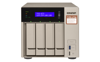 QNAP TVS-473E-8G,4 BAY NAS (NO DISK),m.2 SSD SLOT(2),8GB,RX-421BD,GbE(4),HDMI,TWR,2YR