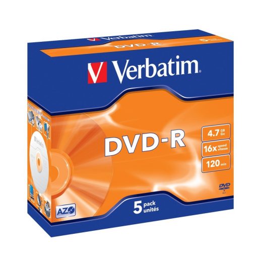 DVD+R 5pk Jewel Case - 4.7GB 16x