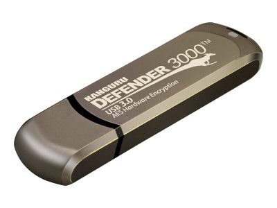 KDF3000-32G 32GB Kanguru Defender 3000 (Encrypted USB 3.0 Flash Drive), FIPS 140-2 Level 3