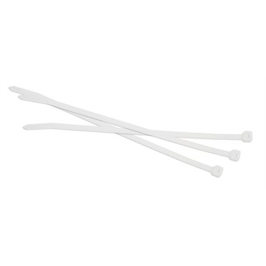 Crescent 370 x 4.8mm White Cable Ties - 100 Pack