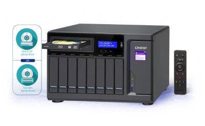 QNAP TVS-882BRT3-I7, 8BAY NAS(NO DISK),I7-7700,32GB,ODD(0/1),GbE(4),M.2(2),T3(4),TWR,2YR