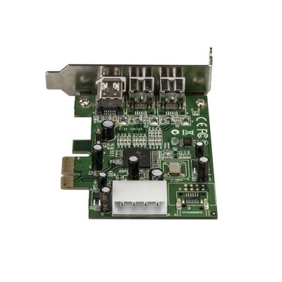 Startech 3 Port 2b 1a Low Profile 1394 PCI Express FireWire Card Adapter - PCI Express 1394a - PCIe FireWire 400 Card