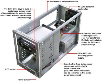 Addonics ST55HPMXU (Storage Tower V with one HPM-XU)