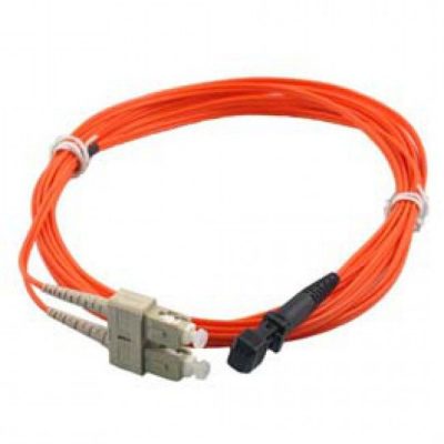 3m MTRJ-SC OM1 Multimode Fibre Optic Duplex Patch Lead : 2mm Oversleeving | Orange