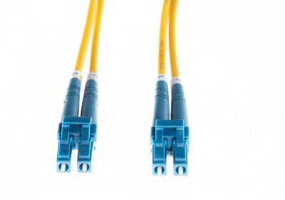 2m LC-LC OS2 / OS1 Singlemode Fibre Optic Duplex LSZH Patch Lead : 2mm Oversleeving | Yellow
