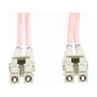 10M SC-SC OM1 MULTIMODE FIBRE OPTIC DUPLEX PATCH LEAD : 3MM OVERSLEEVING - PINK