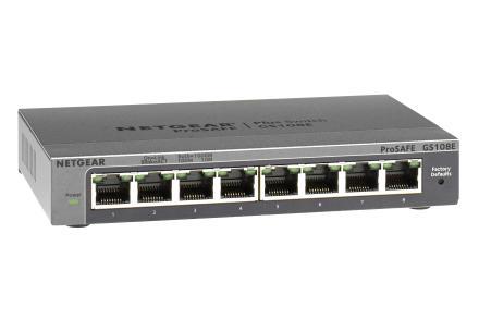 NETGEAR PROSAFE PLUS GS108E 8-PORT GIGABIT SWITCH