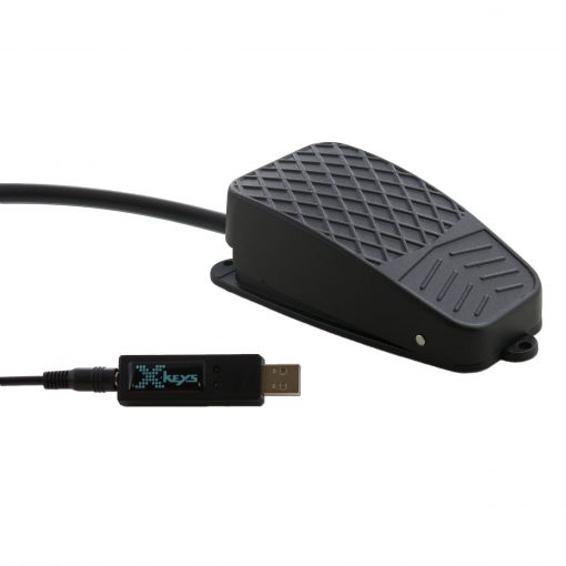 X-keys USB 3 Switch Interface with Black Commercial Foot Switch