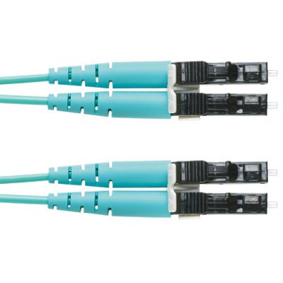 Panduit 2 fiber OM3 LC duplex to LC duplex patch cord OFNR (riser) rated, 16mm jacketed cable Std IL 10 meters
