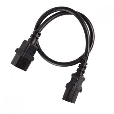 1.5m IEC C13 to C14 Extension Cord M-F: Black