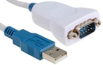 FTDI Chip, 10 cm White USB to RS232 Cable