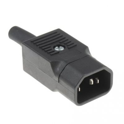 Bulgin C14 Cable Mount IEC Plug Male, 10A, 250 V ac