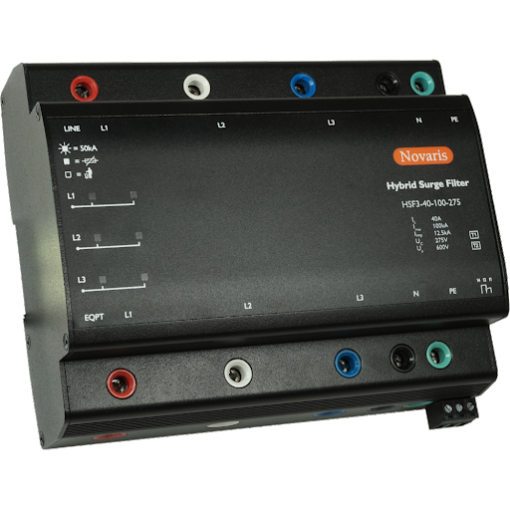 NOVARIS Power Protection, Hybrid Surge Filter, 3 Phase, 63A, 100kA, 275VRMS