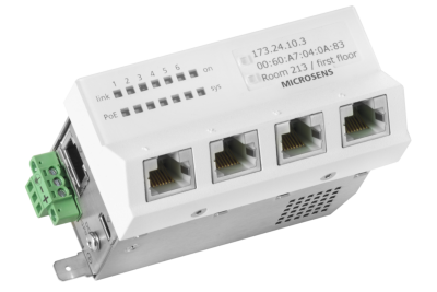 6-Port GbE Micro Switch TP G6 6x 10/100/1000T, vertical, managed 230VAC, microSD-Slot, RS-232 Port (mini USB)