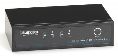BLACKBOX SERVSWITCH KVM SWITCH DT DISPLAYPORT WITH USB AND AUDIO 2-PORT