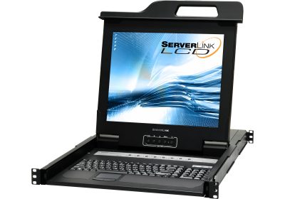 ServerLink LCD Console Drawer 17 inch, 8 Port KVM VGA, USB, PS/2 Optional IP access with 8 x 1.8m VGA, USB Cables