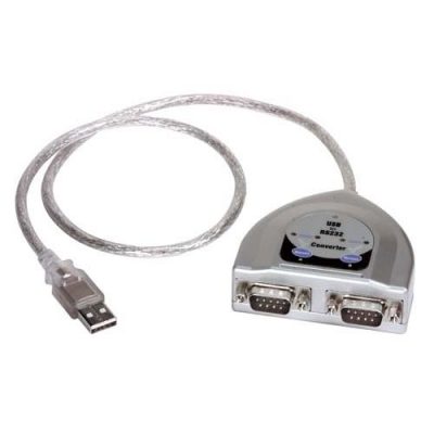 L-Com USB to RS232 Converter, 2 RS-232 DB9 Male