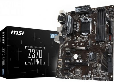 MSI Z370-A PRO ATX Motherboard - S1151 8Gen 4xDDR4 6xPCI-E DP/DVI/VGA M.2 CF TPM