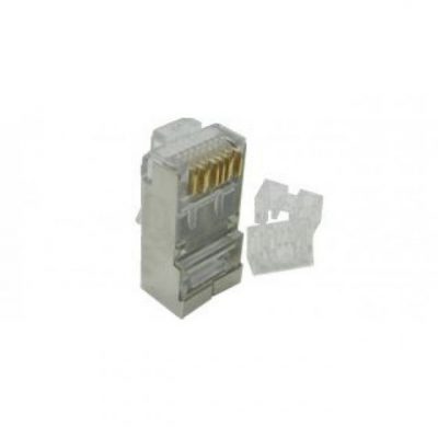 RJ45 8P8C Cat 5e Crimp Plug for Solid Core Cable - Shielded - 10 pack
