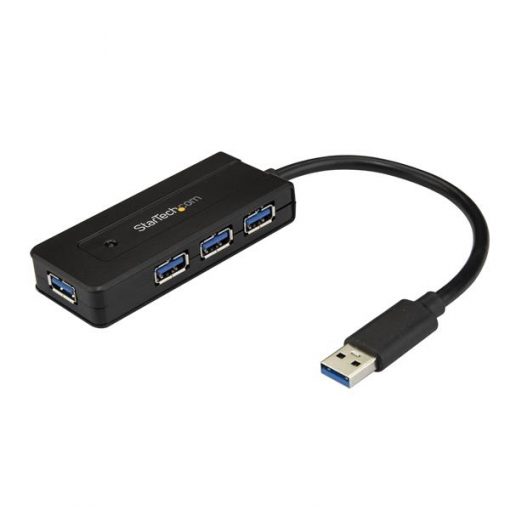 Startech 4 Port USB 3.0 Hub - Mini Hub with Charge Port - Includes Power Adapter