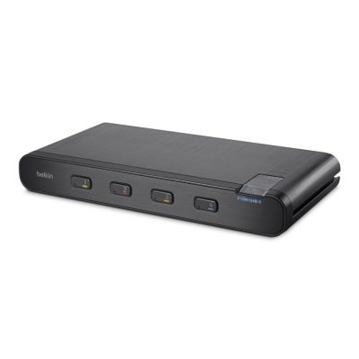 Belkin F1DN104BAU, 4-Port KVM Switch, USB + DVI + Audio