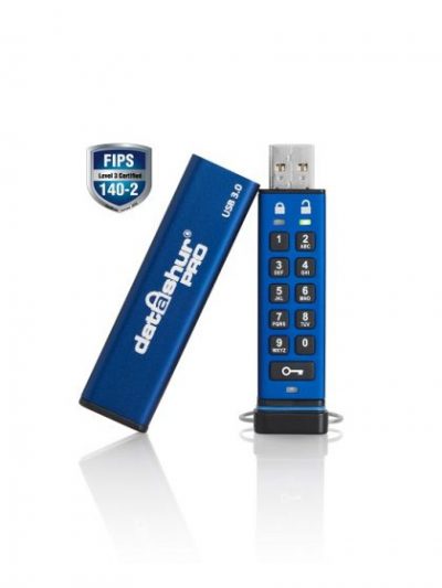 64GB DatAshur PRO® Super-Fast, Ultra-Secure USB 3.0 Hardware Encrypted Flash Drive.
