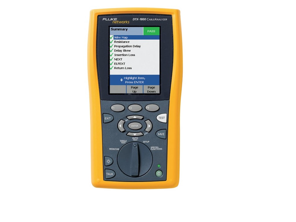 DTX1800MSO FLUKE NETWORKS DTX1800 CABLEANALYZER WITH COPPER, SM MM