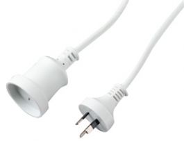 10m Power Extension Cord : White