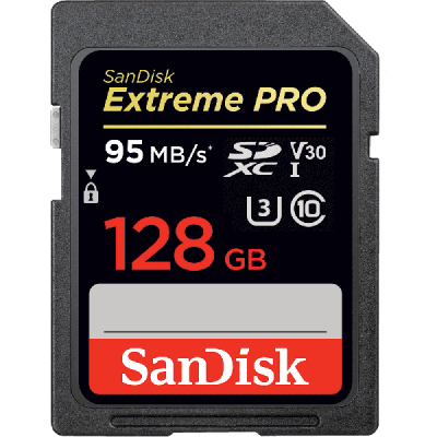 SanDisk Extreme PRO 128GB SDXC Card - UHS-1 CLASS 10 95MB/s 633x
