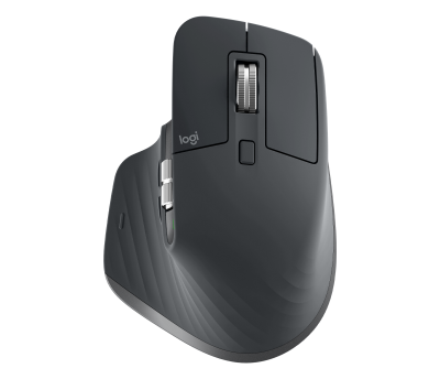 LOGITECH MX MASTER 3S WIRELESSMOUSE UNIFYING RECEIVER OR BLUETOOTH,GRAPHITE,1YR WTY