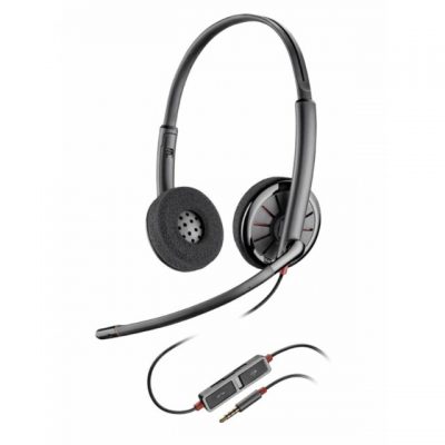 PLANTRONICS BLACKWIRE C225 UC STEREO 3.5MM JACK CORDED HEADSET