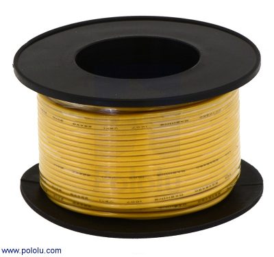 Stranded Wire: Yellow, 28 AWG, 90 Feet