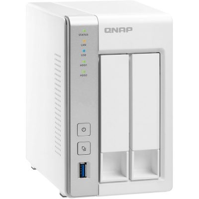 QNAP TS-231P NAS, 2BAY (NO DISK), AL-212 DUAL CORE, 1GB, USB 3.0(3), GbE(2), TWR, 2YR
